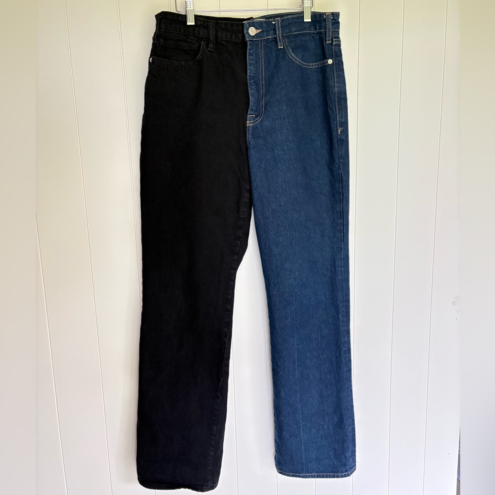Frame Le Jane Two-Tone Black and Blue Denim Jeans Women’s Size 31